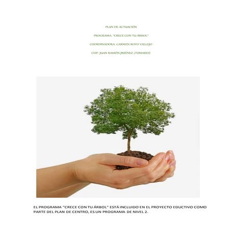 Plan de actuación crece con tu árbol