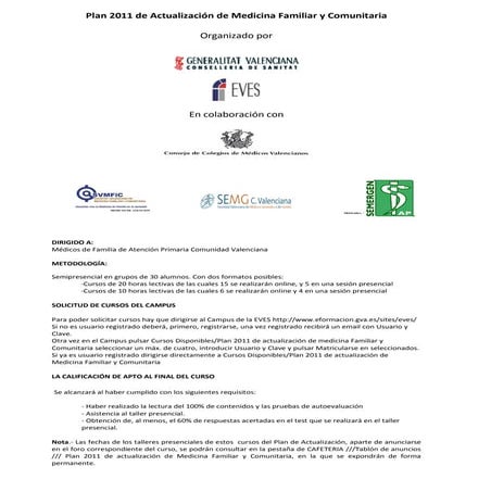 Plan de actualización en medicina familiar y comunitaria