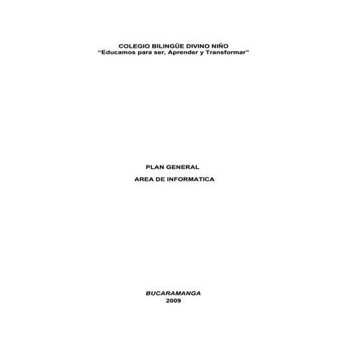 Plan de area informatica 2010  daniel