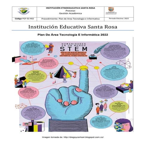 Plan de area tecnologia e informatica 2022 ie santa rosa cali 