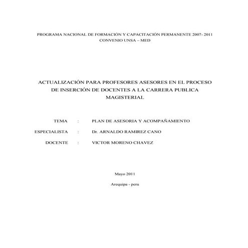Plan de asesoria y acompañamiento 