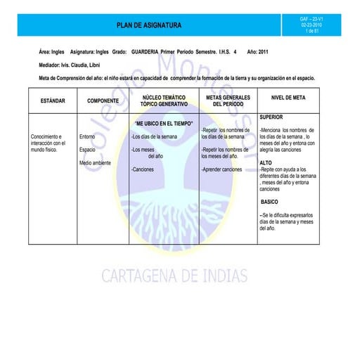 Estándares básicos de competencias en lenguas extranjeras inglés | PDF