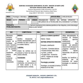 Plan de asignatura sexto a once  te...