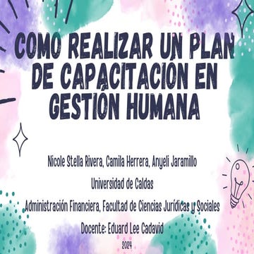 Formato plan anual de capacitacion | DOCX