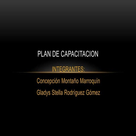 Plan de capacitacion | PPTX