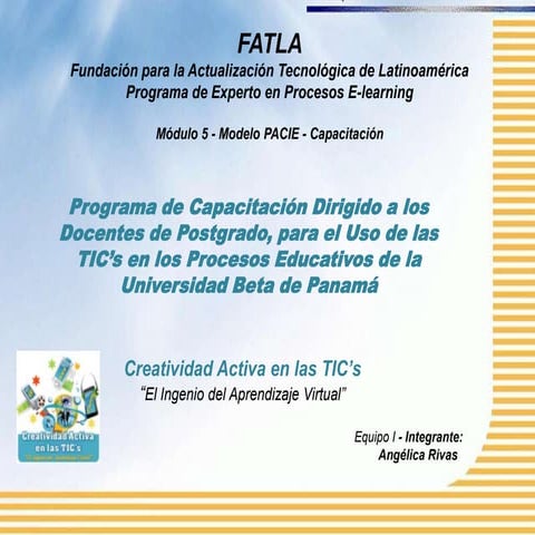 Plan de capacitacion docente universidad beta de panamá | PPTX