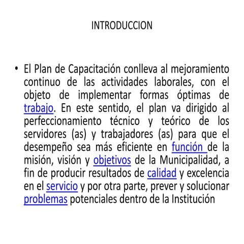 Plan de capacitacion instituto | PPTX