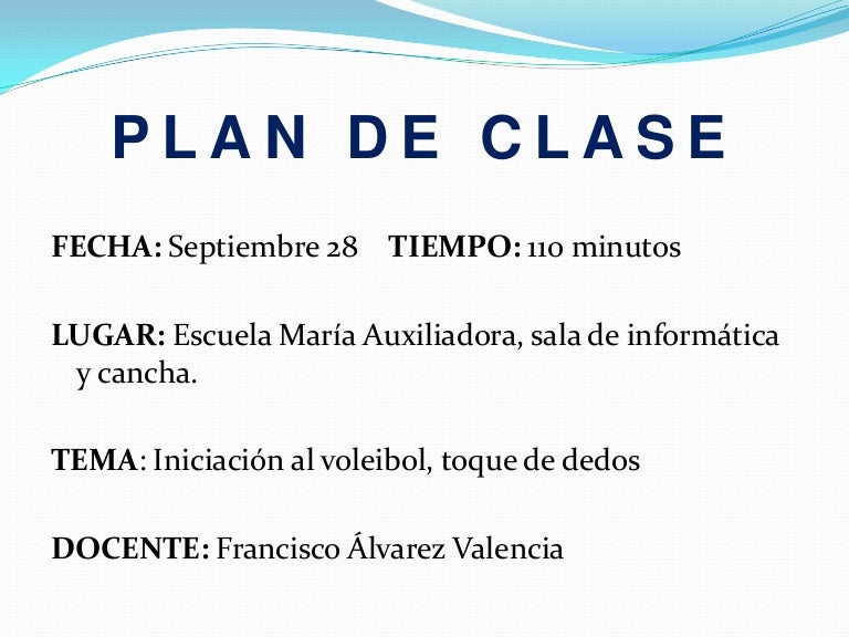 planeamiento de clases