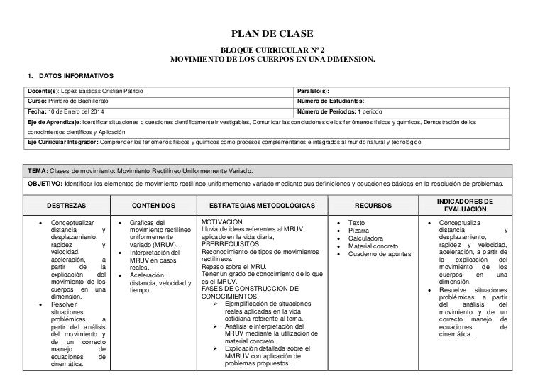 planeamiento de clases