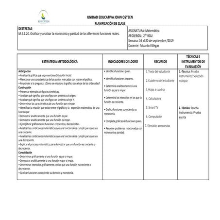 Plan de clase 2 | PDF