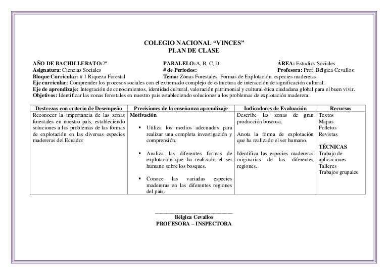 planeamiento de clases
