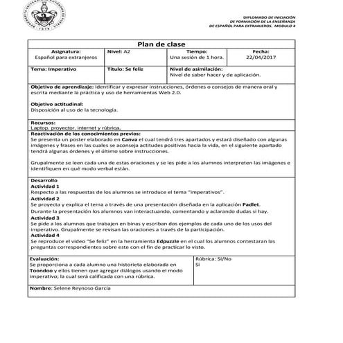 Plan de clase modulo 4 selene final