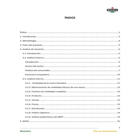 Plan de comunicación de Heineken