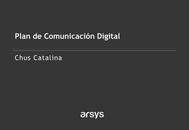 Webinar - Plan de Comunicación Digital