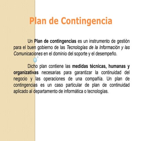Componentes de un plan de emergencias | PPT