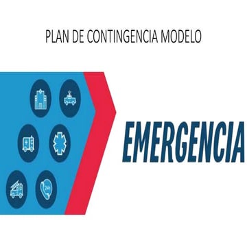PLAN DE CONTINGENCIA MODELO para la elaboración de un plan de un plan de proy...
