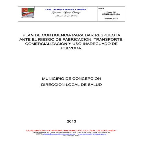 Plan de contingencia polvora 2013.