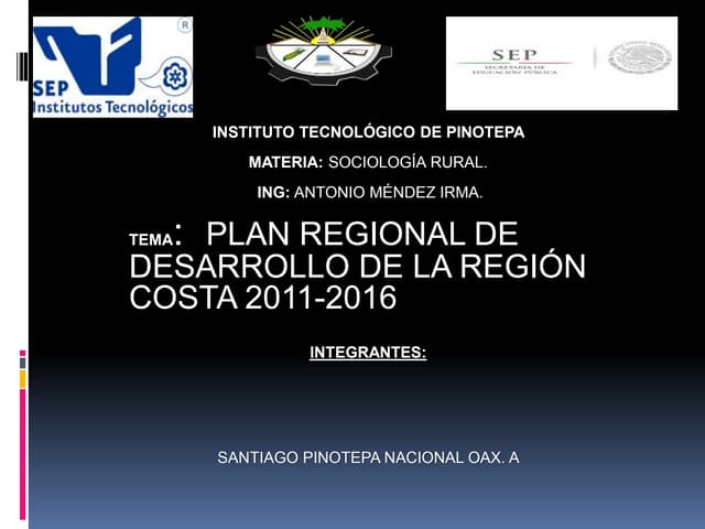 Plan de desarrollo de la costa