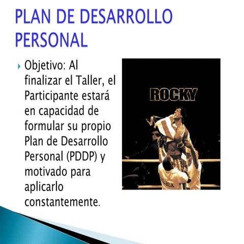 Plan de desarrollo personal