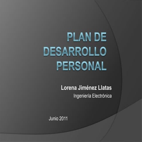Plan de desarrollo personal Lorena