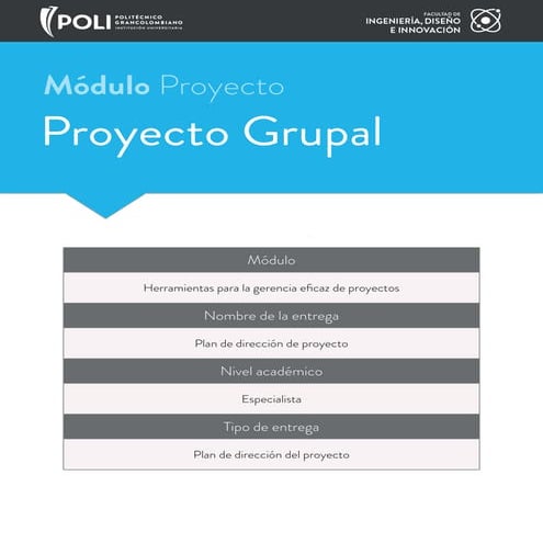 Plan de direccion de proyecto