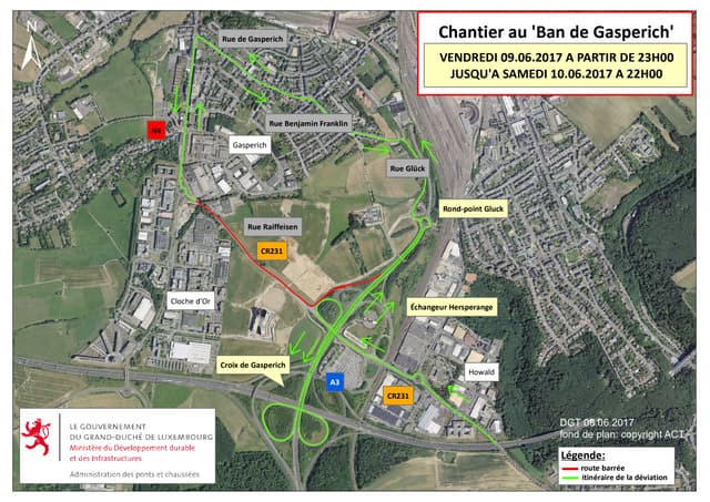 Plan de déviation Ban de Gasperich