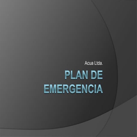 Planes de emergencia