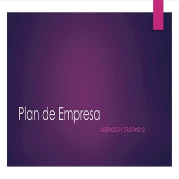 Plan de empresa