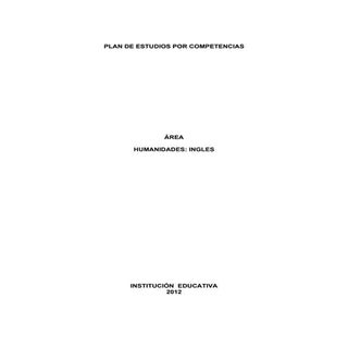 PLAN DE ESTUDIOS INGLES