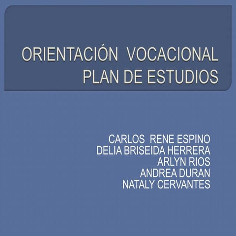 Plan de estudios