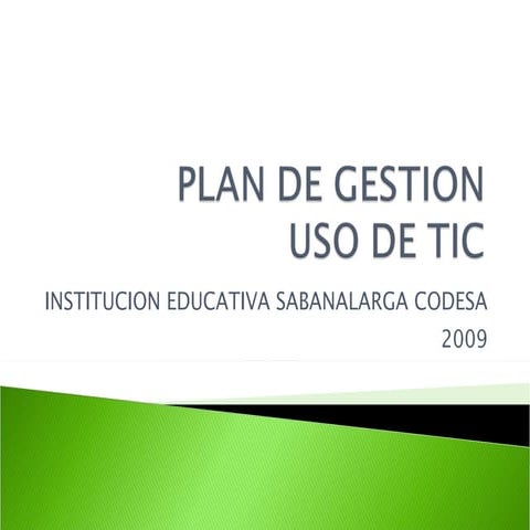 Plan De Gestion