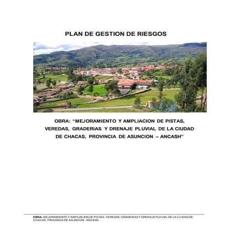 Plan de gestion de riegos chacas