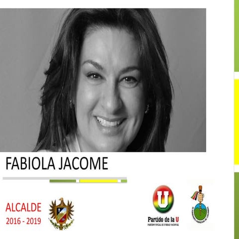 Fabiola Jácome Rincón - Programa de gobierno, Cajicá 2016 - 2019.