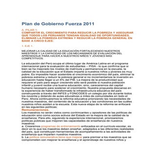 PLAN DE GOBIERNO EDUCACIÓN (2011-20...