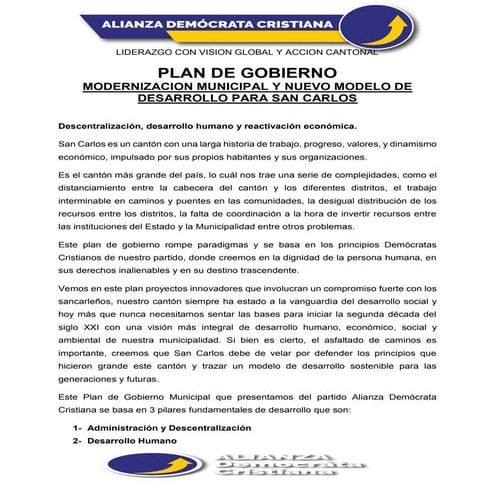 Plan de gobierno PADC - Flor Blanco