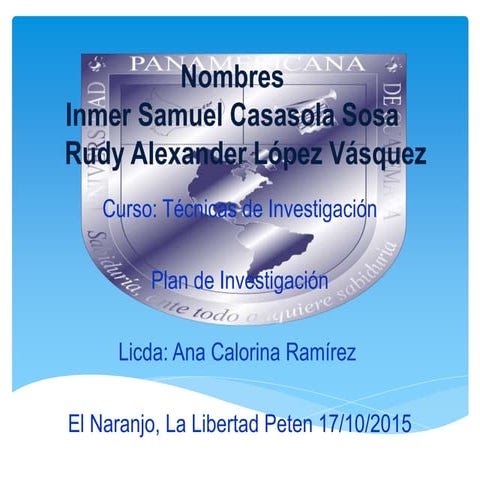 Plan de investigacion powerpoint