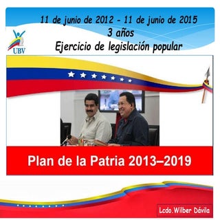 Presentación del Plan de la patria ...