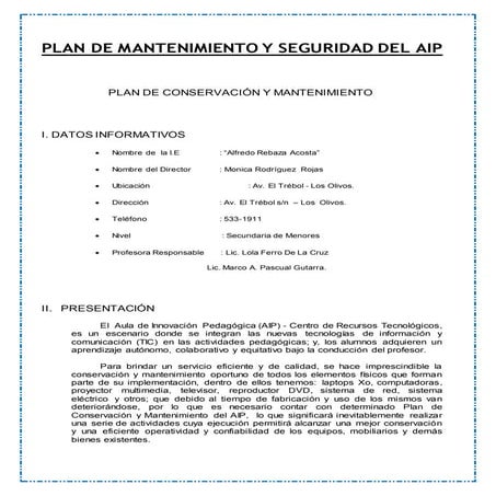 Plan anual de capacitacion aip crt | DOCX