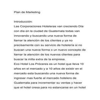 Plan de marketing
