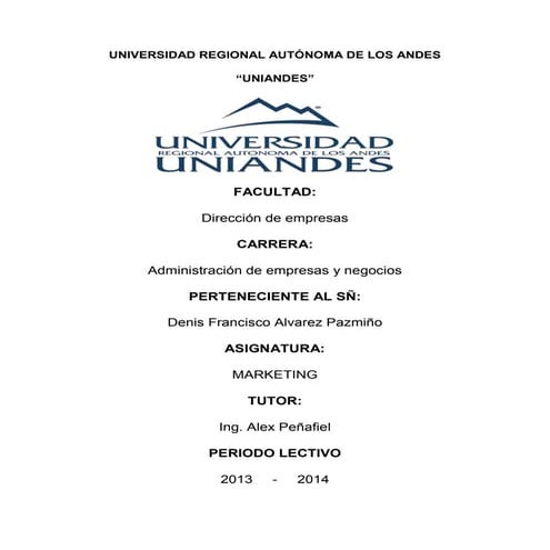 Plan de marketing para Panaderia