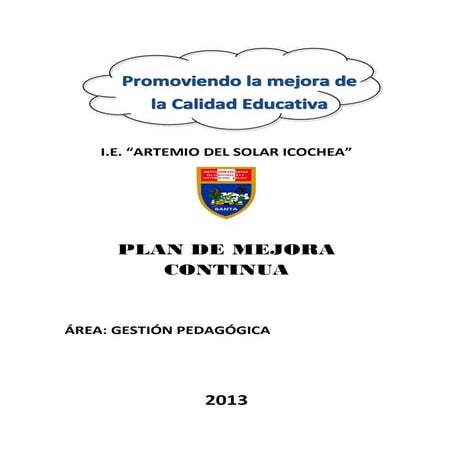 Plan de mejora educativa