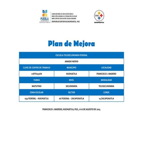 Plan de mejora v 5.0