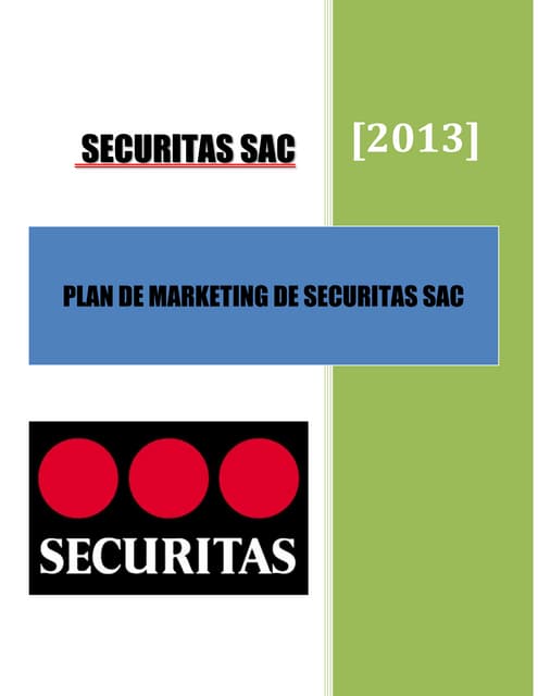 Plan de MARKETING  SECURITAS