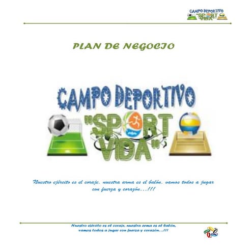 Plan de Negocios de un campo deportivo
