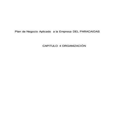 Plan de negocio - Capitulo 4