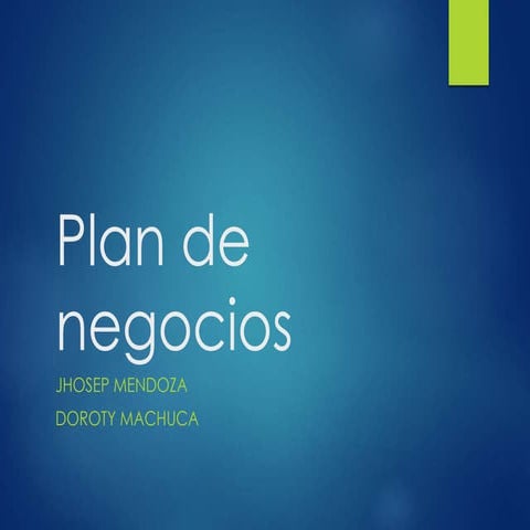 Plan de negocios