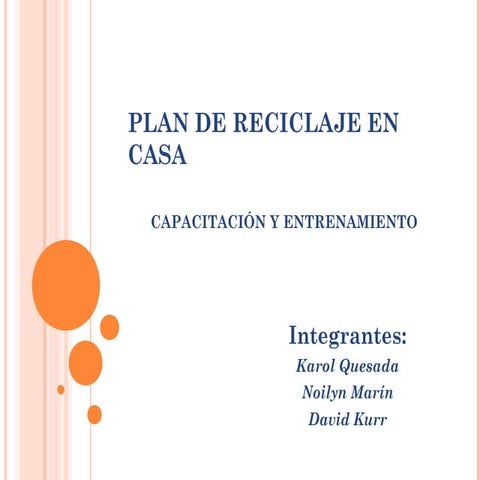 Plan de reciclaje