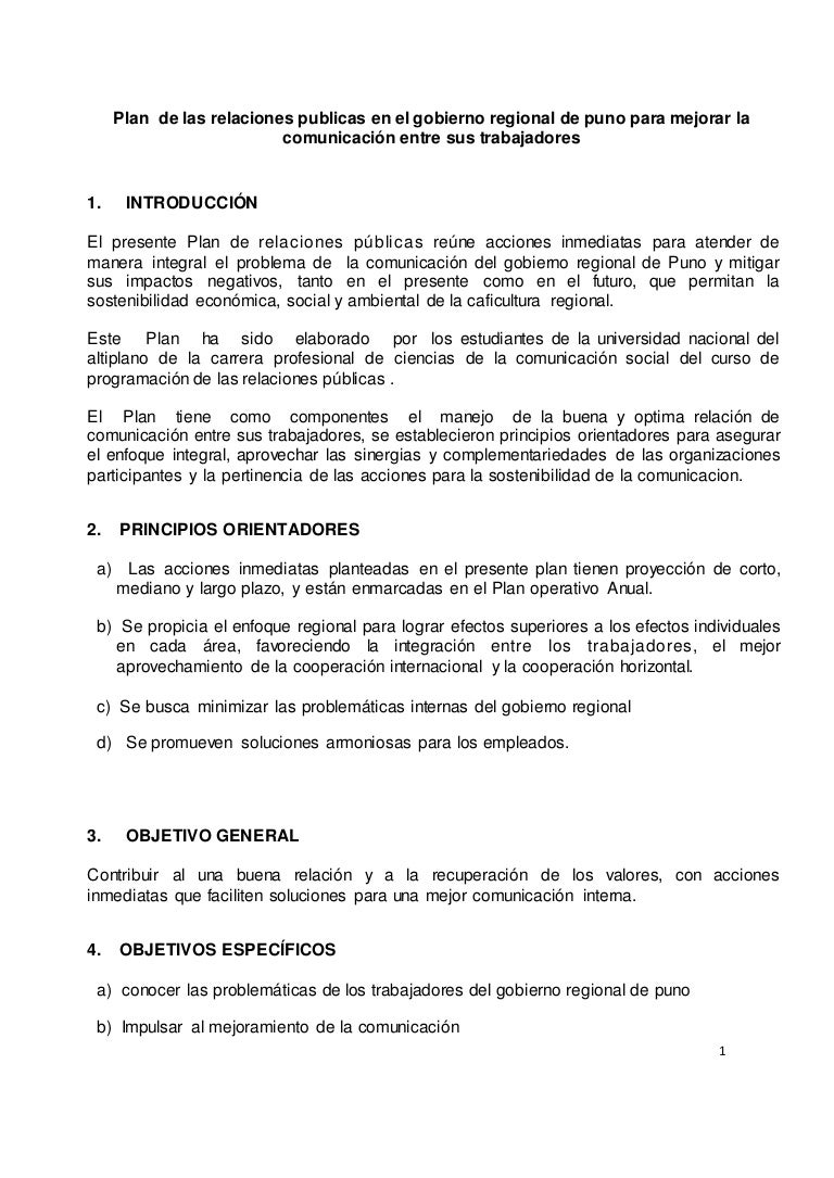 Plan de relaciones publicas 2014 Plan de relaciones publicas 2014