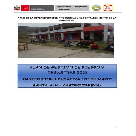 PLAN DE GESTION DE RIESGO 2016