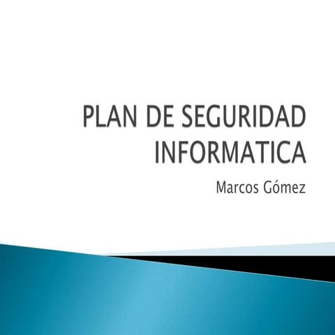 Plan de seguridad informatica